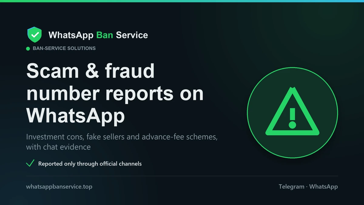 What gets a WhatsApp number banned: a scam and fraud number reported as a Terms of Service violation